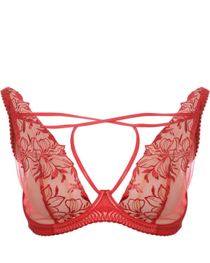 Agent Provocateur Womens Ozella Plunge Bra In Red