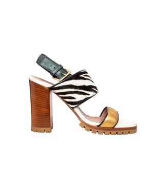 Marni Dyed Calfskin Block Heel Sandals - '20s