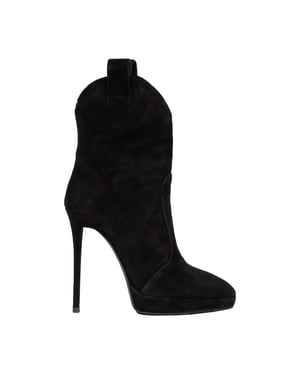 Giuseppe Zanotti Pointy Suede Black Boots- '20s