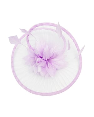 Spiral Circular Brim Fascinator with Feathers Burst