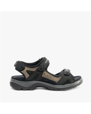 Ecco Offroad Womens Leather Outdoor Sandals Black/mole