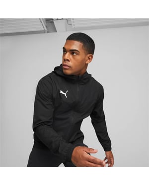 Puma TeamRISE All Weather Rain Jacket Waterproof Coat Black 657396