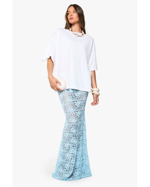 Lace Maxi Column Skirt