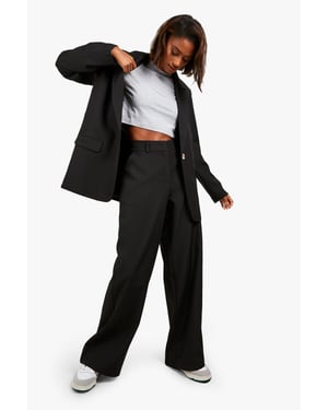 Straight Leg Relaxed Fit Tailored Trousers