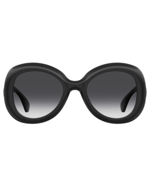 Moschino Bold ronde zwarte zonnebril
