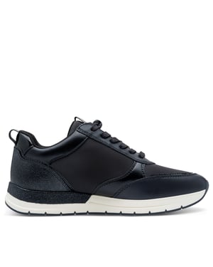 Tamaris Dames Marineblauwe Mode Veterschoenen met Rits
