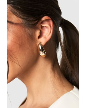 3 Pack Gold Chunky Hoop Earrings