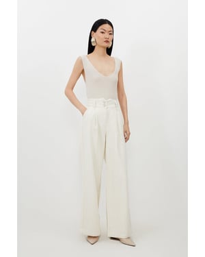 Denim Wide Leg Trousers