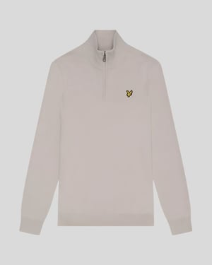 Lyle & Scott Cotton Merino 1/4 Zip Jumper - Cove