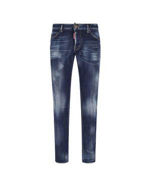 Dsquared2 Skater Jean Canadian Flag Badge Blue Wash Jeans