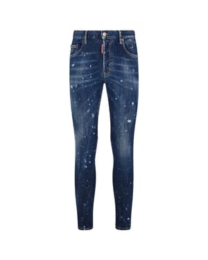 Dsquared2 Super Twinky Jean Splatter Design Blue Jeans