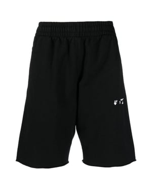 Off-White OW Logo Black Sweat Shorts