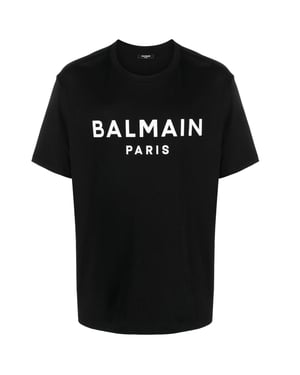 Balmain Paris Bold Brand Logo Black T-Shirt