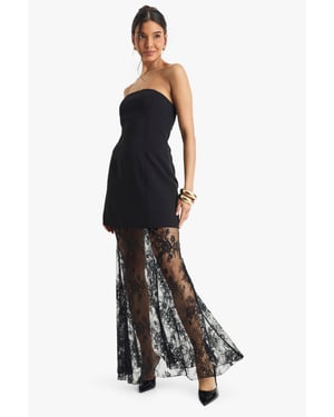 Premium Structured Lace Maxi Dress
