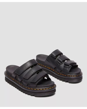 Dr. Martens Raine Athena Leren Zwarte Slippers Voor Dames