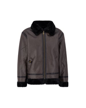 B-3 Faux Leather Bomber Jacket