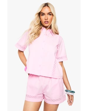 Embroidered Poplin Resort Shirt