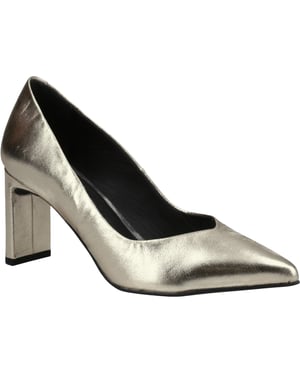 Hush Puppies Olivia Suède Dames Gouden Schoenen