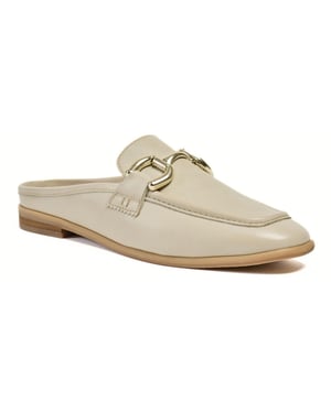 Pod Mila Leren Dames Taupe Mules