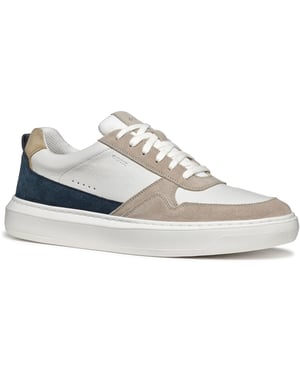 Geox U DEIVEN Läder/Suede Herr Sand/Vit Sneakers