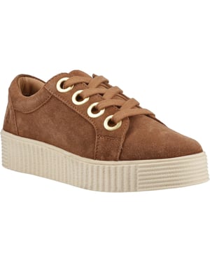 Hush Puppies Tamsin Suède Dames Tan Sneakers