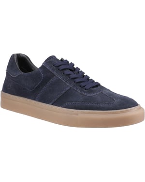 Hush Puppies Riley Suède Heren Navy Suède Sneakers