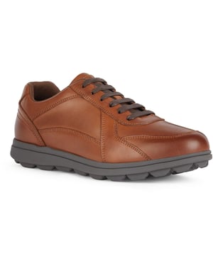 Geox U SPHERICA EC12 Leren Bovine Volnerf Heren Cognac Sneakers