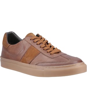 Hush Puppies Riley Suède Heren Taupe Sneakers