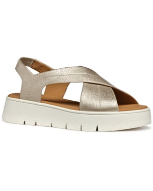 Geox D DANDRA 40 Syntetiskt Polyuretan Kvinno Sandaler Ljus Guld