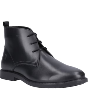 Hush Puppies Tate Senior Leather Boys's Black Boots