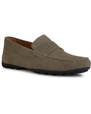 Geox U KOSMOPOLIS + GRIP Leather Men's Taupe Loafers