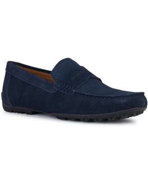Geox U KOSMOPOLIS + GRIP Skinn Herr Loafers i Marinblå
