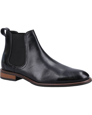 Hush Puppies Diego Chelsea Läder Herrstövlar Svarta
