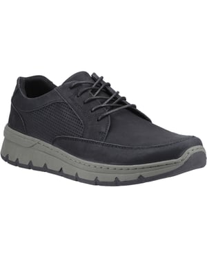 Hush Puppies Nelson Läder Herr Svarta Snörskor