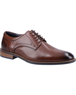 Hush Puppies Damien Snörskor i Läder för Män, Chokladbruna Snörskor