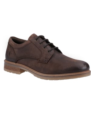 Hush Puppies Richie Leren Heren Bruine Veterschoenen