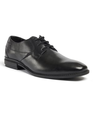 Pod Smyth Leren Heren Zwarte Veterschoenen