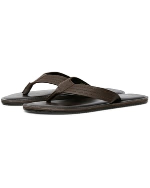 Jack & Jones Washton Läder Herrens Brun Sten Tofflor