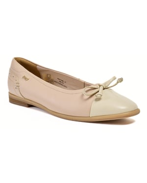 Pod Priya Lederen Dames Roze Ballerina's