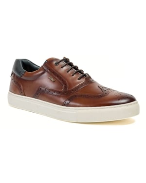 Pod Dobbs Leather Men's Tan Brogues Shoes