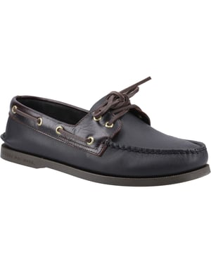 Sperry Authentieke 2 Oog Leer Herenschoenen Amaretto/Zwart Bootschoenen