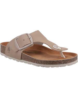 Hush Puppies Billie Suède Dames Taupe Sandalen