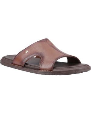 Hush Puppies Callum Slide Läder Herr Bruna Sandaler
