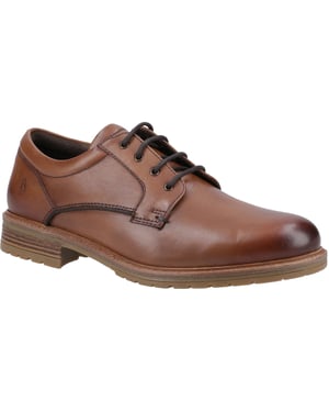 Hush Puppies Richie Leren Herenschoenen in Tan met Veters