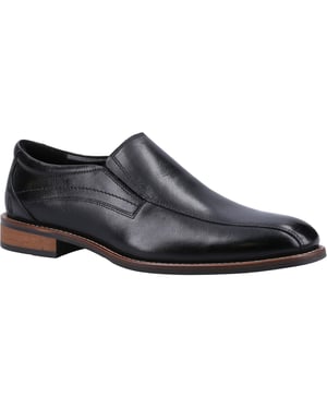 Hush Puppies Donovan Leather Men's Black Slip-On Shoes