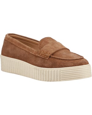 Hush Puppies Tamara Suède Dames Tan Loafers
