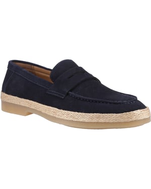 Hush Puppies Laurence Mockascuff Herr Navy Loafers