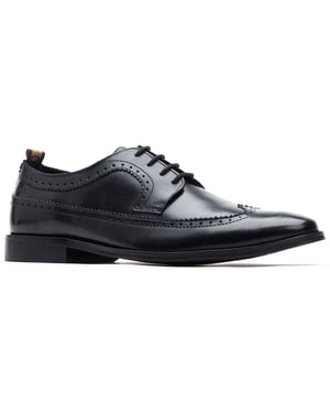 Base London Havisham Leren Heren Zwarte Brogues Schoenen