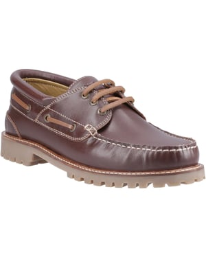 Hush Puppies Weston Leather Men's Brown Boat Shoes