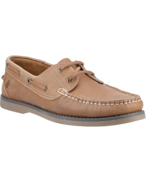 Hush Puppies Wilson Läder Mäns Bruna Båtskor